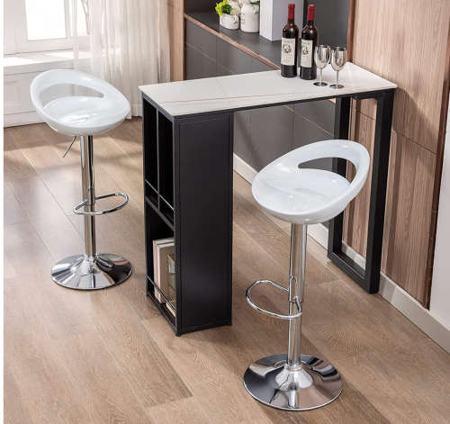 Bar Chair ABS Bar Stool 5 Color Simple Casual European Kitchen Backrest Chairs Height Adjusted