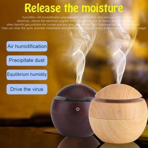 Humidifier Electric Air Aroma Diffuser Wood Ultrasonic Air Humidifier Essential Oil Aromatherapy
