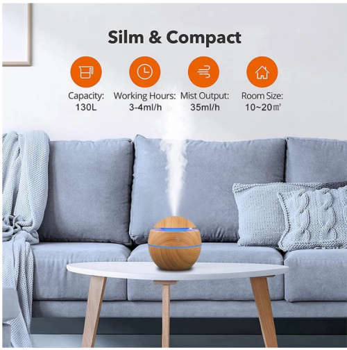 Humidifier Electric Air Aroma Diffuser Wood Ultrasonic Air Humidifier Essential Oil Aromatherapy