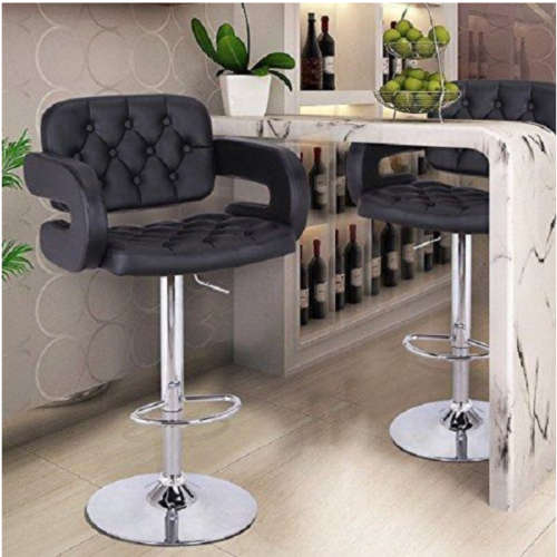 Bar Stools with Chrome Base -  Black or Red