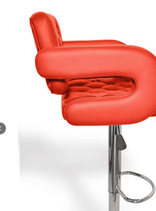 Bar Stools with Chrome Base -  Black or Red