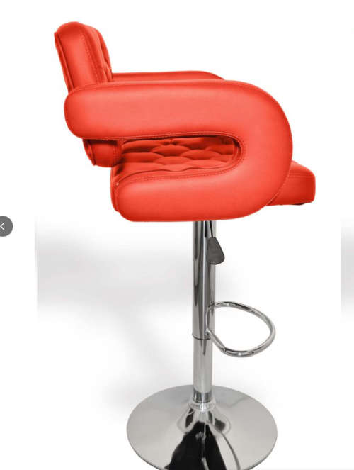 Bar Stools with Chrome Base -  Black or Red