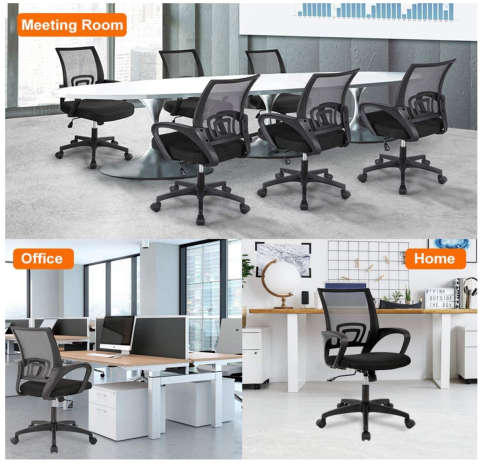 Home Office Chair Ergonomic Desk Chair Mesh Computer Chair with Lumbar Support Armrest Executive Rol