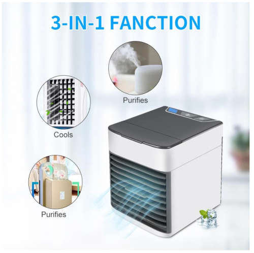 Mini Air Conditioner USB Air Cooler Fan with Water Cooling Fan Color LED Light Portable air cooler