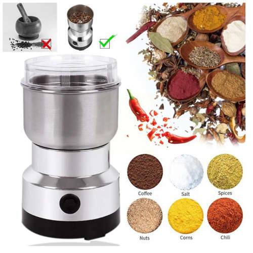 Electric Coffee Grinder 150W 220V Kitchen Cereals Beans Grinding Coffee Home Nuts Multifunctional Be