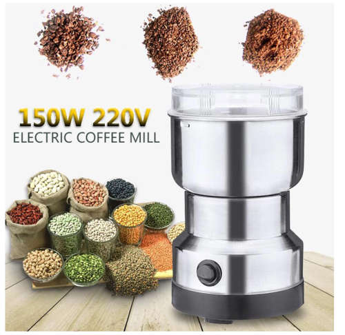 Electric Coffee Grinder 150W 220V Kitchen Cereals Beans Grinding Coffee Home Nuts Multifunctional Be
