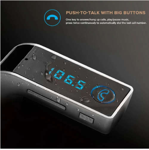 Car Bluetooth 5.0 FM Transmitter Wireless Adapter Mic Audio Receiver Auto MP3 Player QC3.0 Dual USB