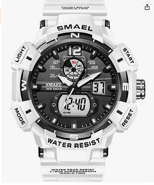 SMAEL Top Luxury Brand Men`s Watch Outdoor Sports Watches Dual Time Display Black Only !!!!!!