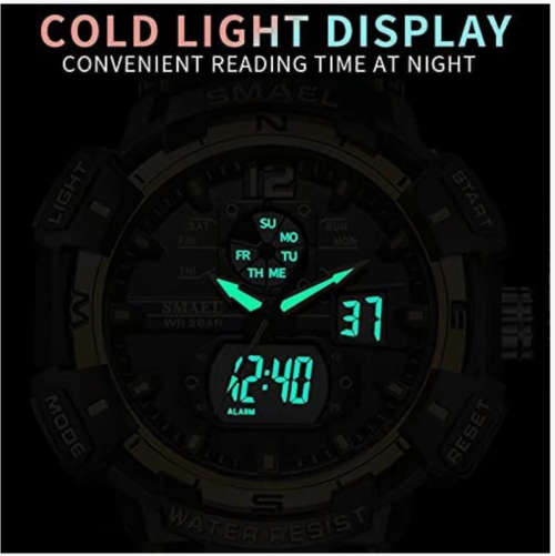 SMAEL Top Luxury Brand Men`s Watch Outdoor Sports Watches Dual Time Display Black Only !!!!!!