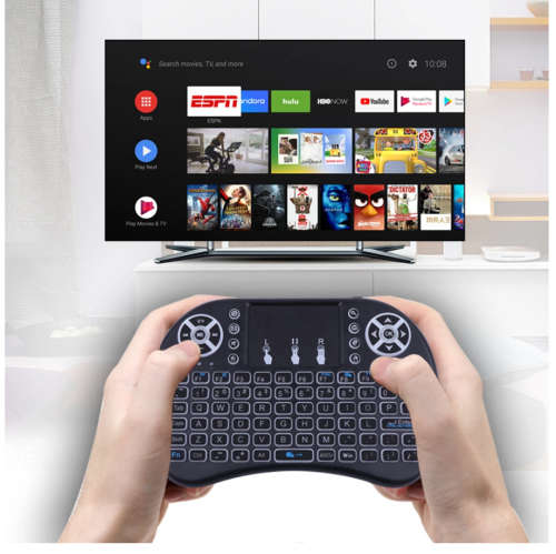 i8 Mini Wireless Keyboard 2.4Ghz English Russian Backlight Air Mouse with Touchpad Remote Control