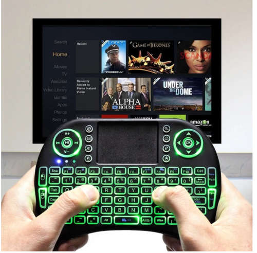 i8 Mini Wireless Keyboard 2.4Ghz English Russian Backlight Air Mouse with Touchpad Remote Control