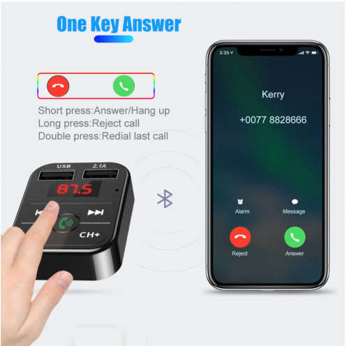 Car MP3 Bluetooth player hands free call FM card insertion machine USB Bluetooth car charging