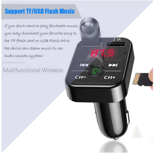 Car MP3 Bluetooth player hands free call FM card insertion machine USB Bluetooth car charging