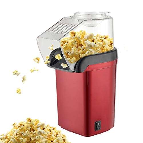 Hot Air Popper, Electric Popcorn Maker Machine with 1200W, No oil needed, Healthy and Delicious Snac
