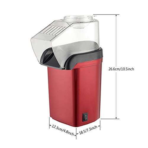 Hot Air Popper, Electric Popcorn Maker Machine with 1200W, No oil needed, Healthy and Delicious Snac