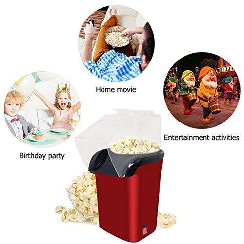 Hot Air Popper, Electric Popcorn Maker Machine with 1200W, No oil needed, Healthy and Delicious Snac