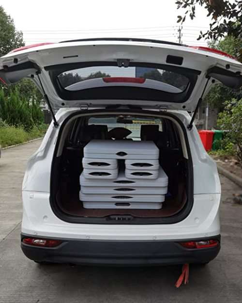 Folding Table Plastic Heavy Duty Trestle for Garden Patio BBQ Picnic Party Dining Camping Catering M