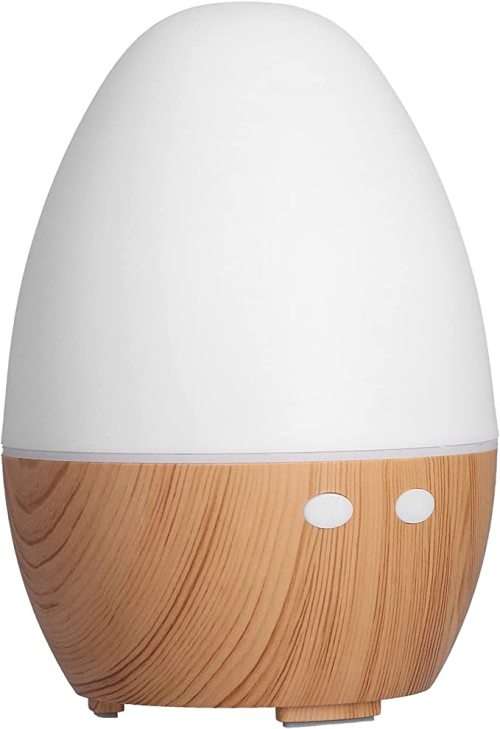 Light Wood Grain Humidifier, Simple and Elegant LED Colour Lights Wood Grain 130 ml Mini Night Light