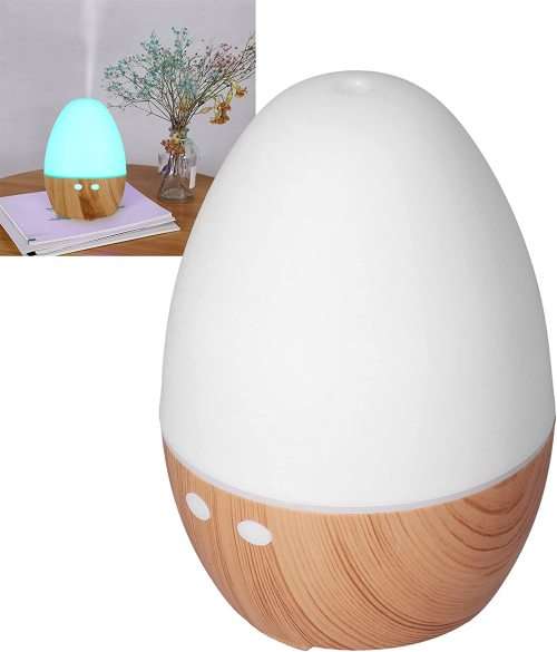 Light Wood Grain Humidifier, Simple and Elegant LED Colour Lights Wood Grain 130 ml Mini Night Light