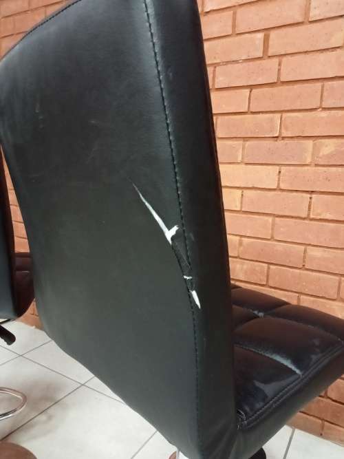 Imprezza Faux leather Barstool Block Design - Black Secondhand Stools !!!!!!