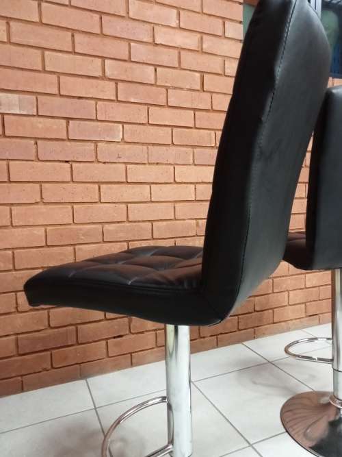 Imprezza Faux leather Barstool Block Design - Black Secondhand Stools !!!!!!