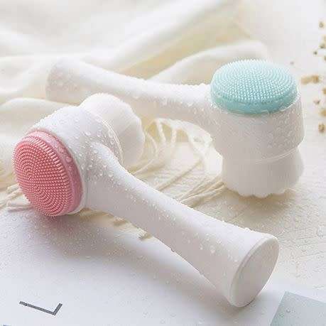 3D Double Sides Multifunctional Silicone Face Cleanser with Brush