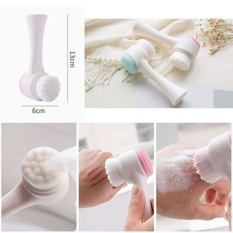 3D Double Sides Multifunctional Silicone Face Cleanser with Brush