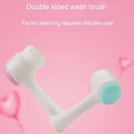 3D Double Sides Multifunctional Silicone Face Cleanser with Brush