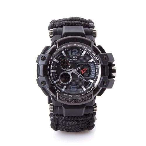 G3 Survival Bracelet Watch with Compass (Black)
