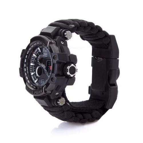G3 Survival Bracelet Watch with Compass (Black)