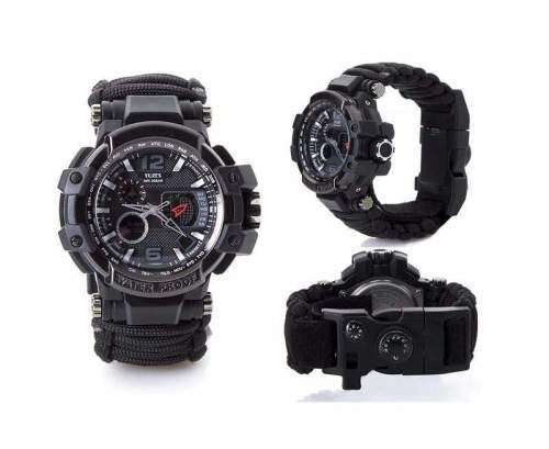 G3 Survival Bracelet Watch with Compass (Black)