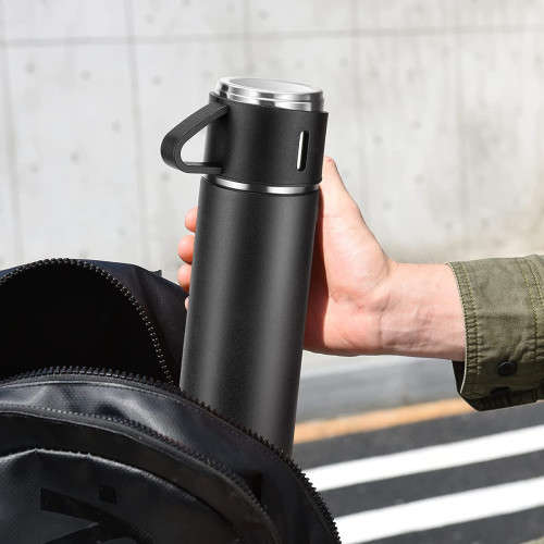 Double Wall Stainless Steel Vacuum Flask Set