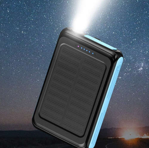 Portable Solar Power Bank 5000mAh Magnetic Wireless Mobile Phone Charger Powerbank