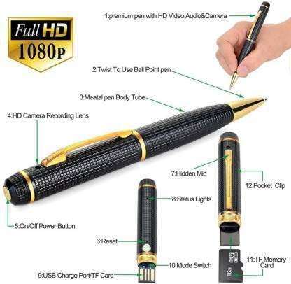 Spy Pen Camera -Full HD 1080P Video Camera Pen Loop Recording Security Camera