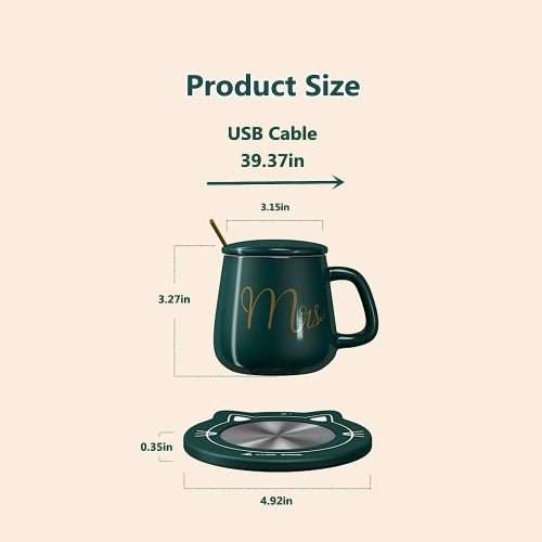 Coffee Mug with Warmer,USB Cup Heater for Desk Coffee Warmer Beverage Warmer
