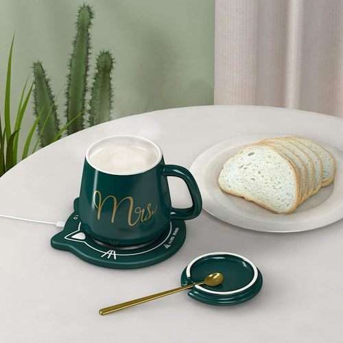 Coffee Mug with Warmer,USB Cup Heater for Desk Coffee Warmer Beverage Warmer