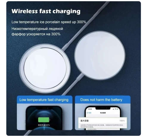 Magnetic Wireless Charger,fuupnn 15W Fast Charging Pad Compatible with iPhone 12 Magsafe