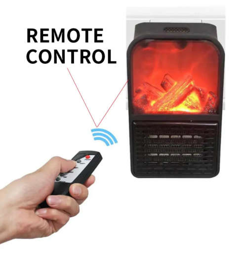 Mini Electric Wall-outlet Flame Heater Plug-in Air Warmer
