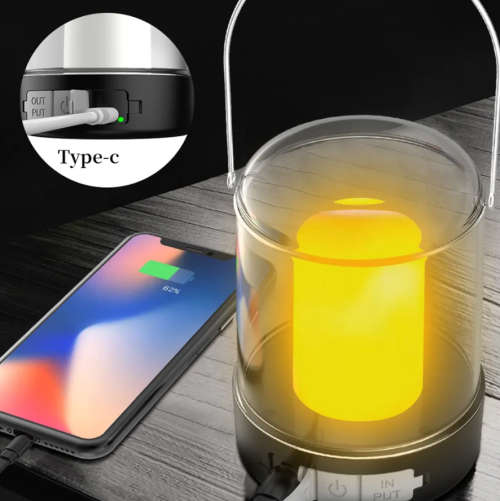 Outdoor Lighting Camping Hanging Lantern USB Recharge