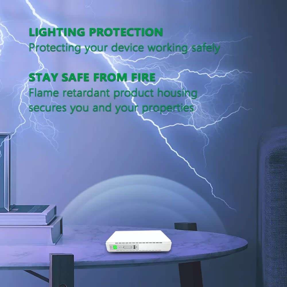 Mini Portable UPS 5V-12V For WiFi Router Large Capacity Backup Power Adapter EU/US Plug