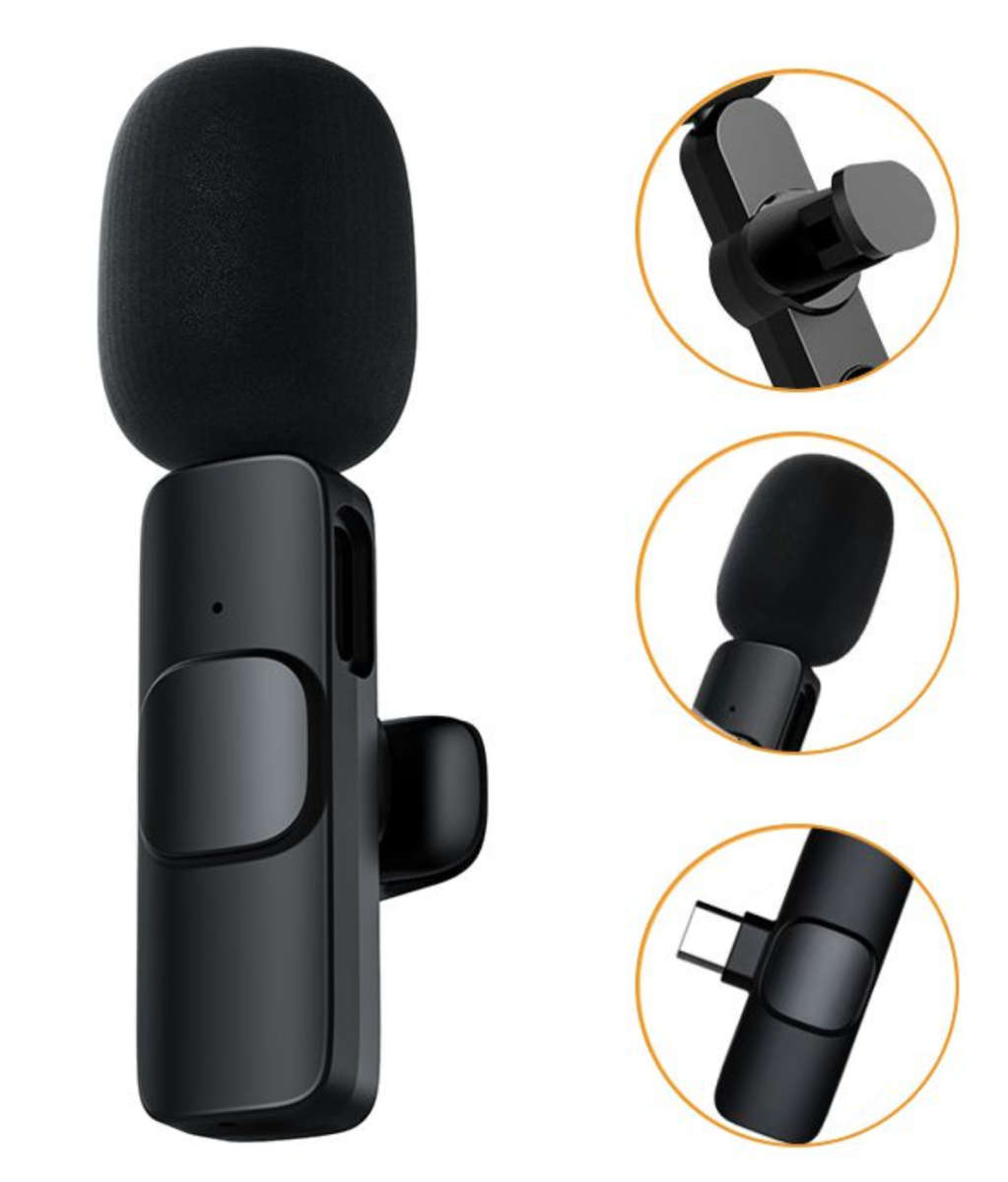 AE-62 K8 Wireless Lavalier Microphone - Type C Plug n Play Live Vlogging