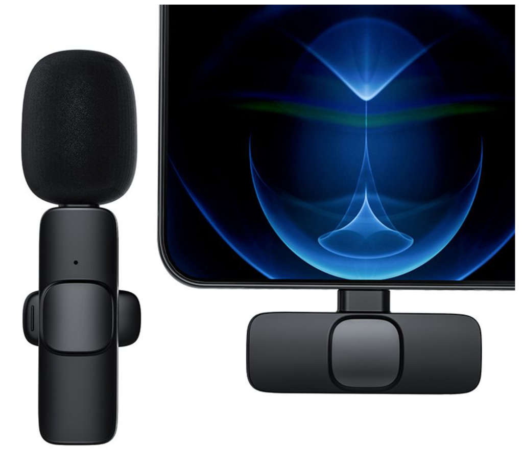 AE-62 K8 Wireless Lavalier Microphone - Type C Plug n Play Live Vlogging