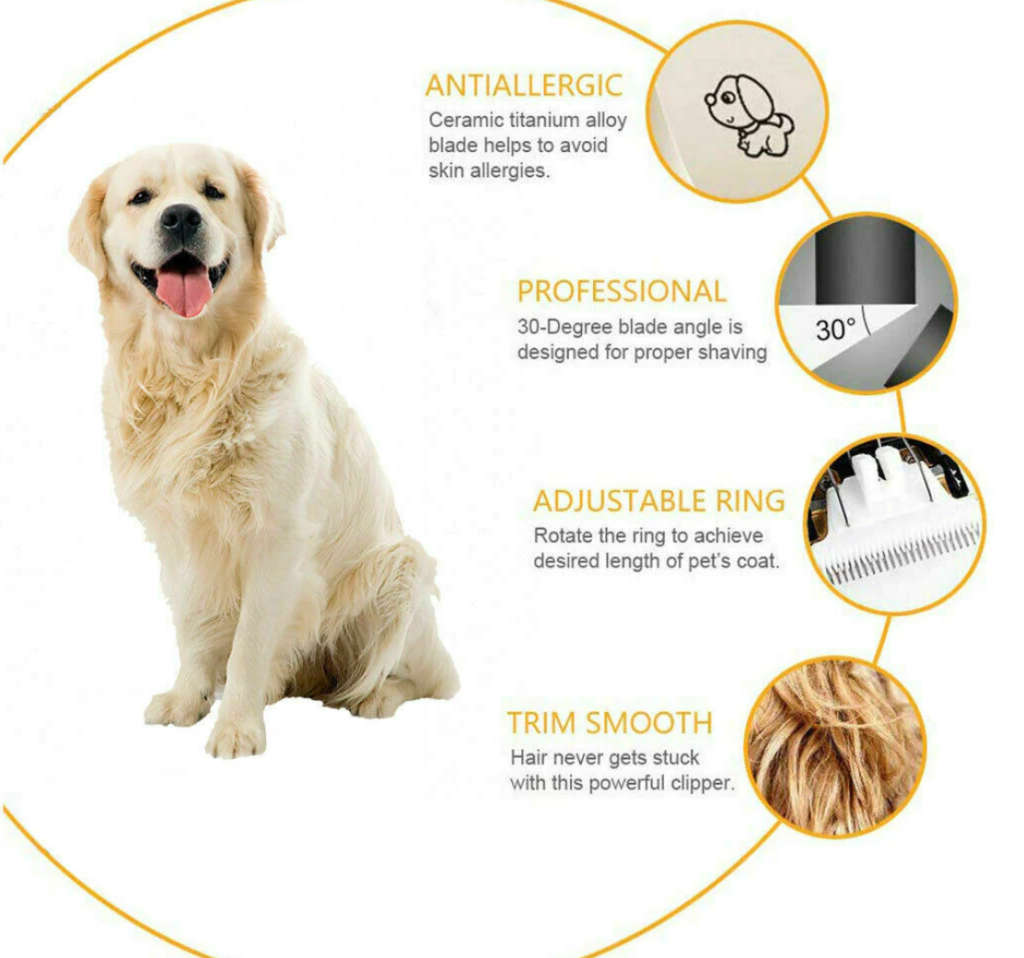 BA-652 Pet Grooming Hair Rechargeable Clipper Kit