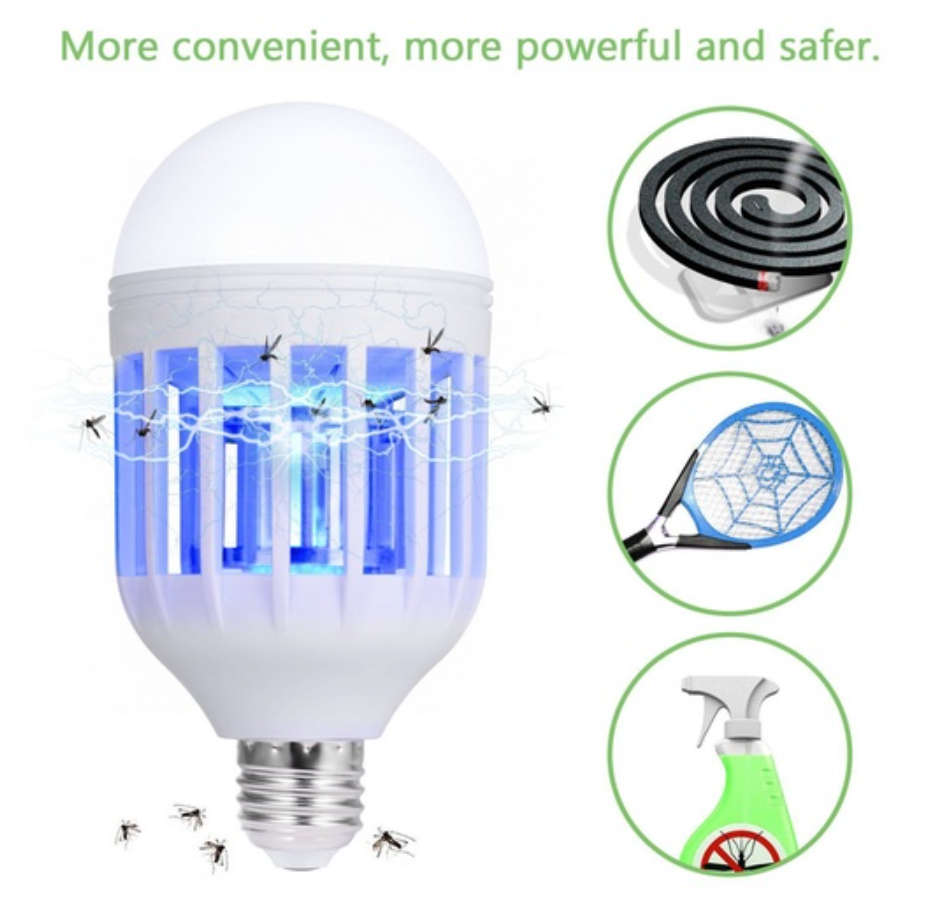 Light Bulb Mosquito Insect Killer Electric Bug Zapper