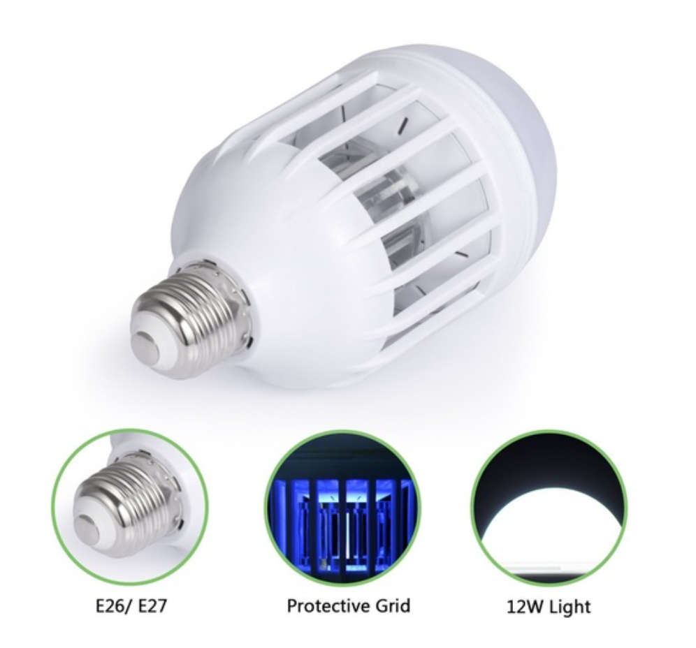 Light Bulb Mosquito Insect Killer Electric Bug Zapper