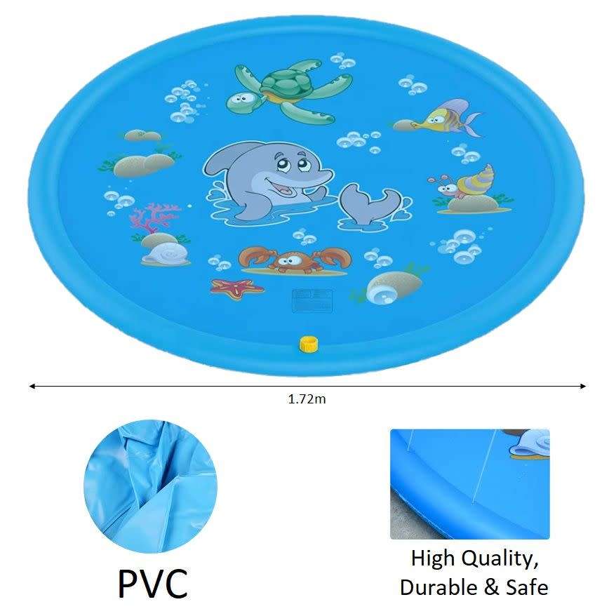 Spray and Splash Kids Outdoor Garden Sprinkle Mat Water Toy - 100CM