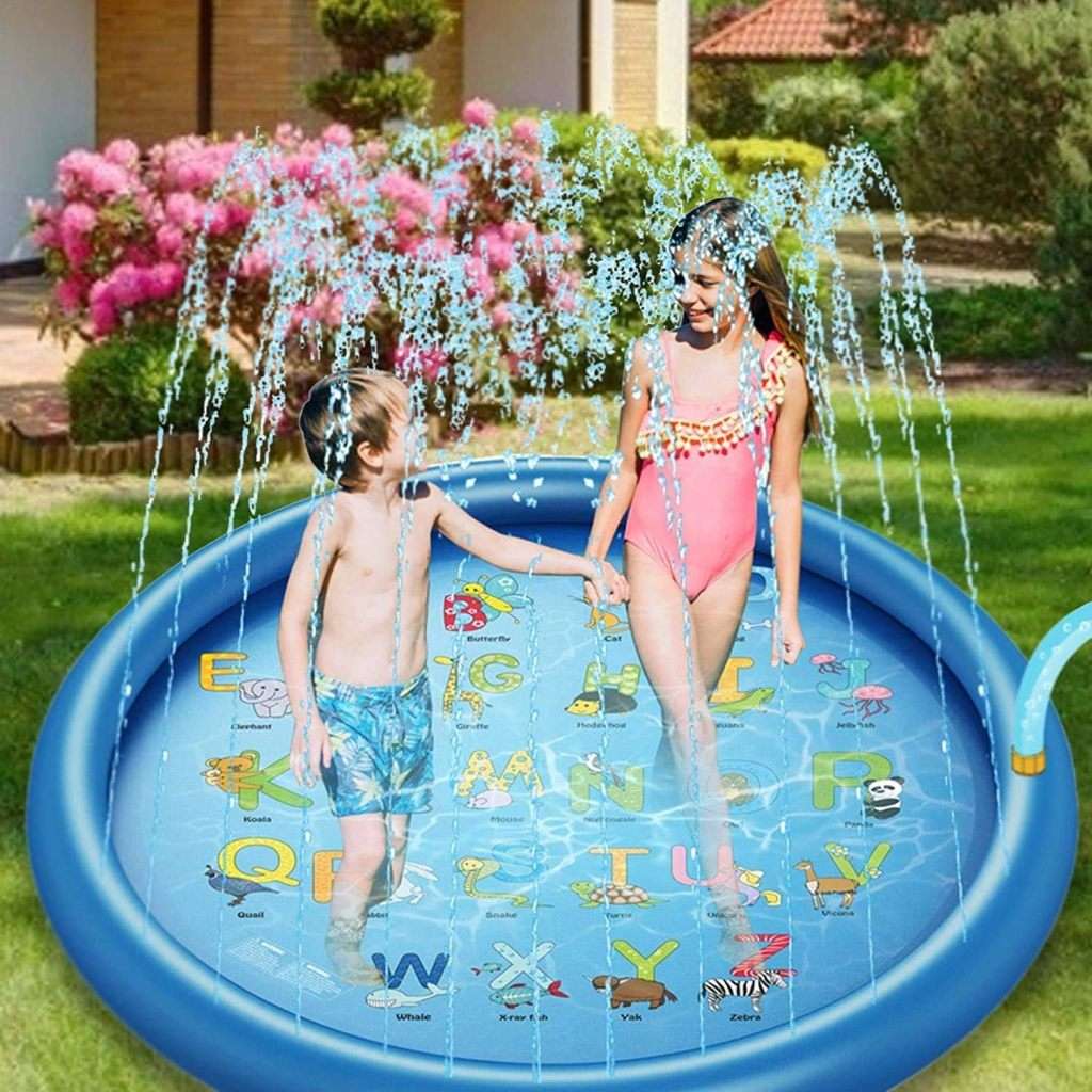 Spray and Splash Kids Outdoor Garden Sprinkle Mat Water Toy - 100CM