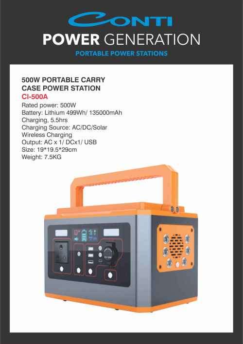 Conti 500W Portable Carry Case Power Station