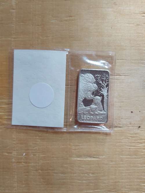Leopard Minted Bar - 1 OZ Fine Silver