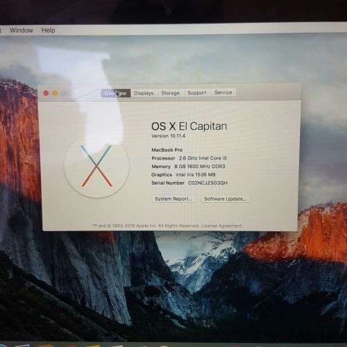 MACBOOK PRO 13 INCH MID 2014 VS